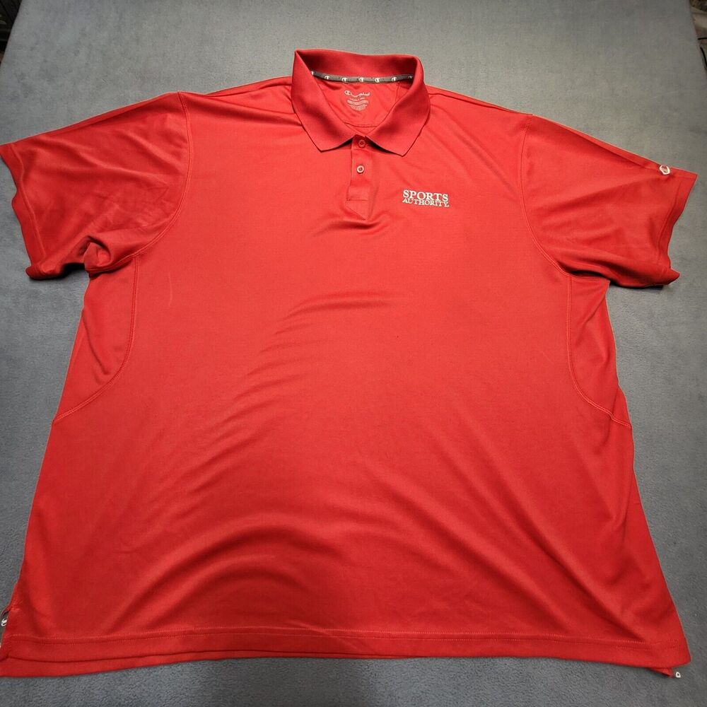 Champion Polo Mens 3XL Red Double Dry Sports Authority Short Sleeve